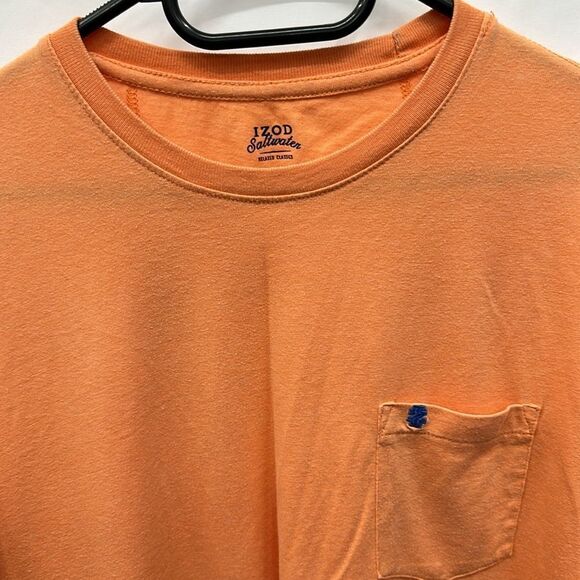 Izod Saltwater orange/peach shirt sz L - Picture 2 of 5